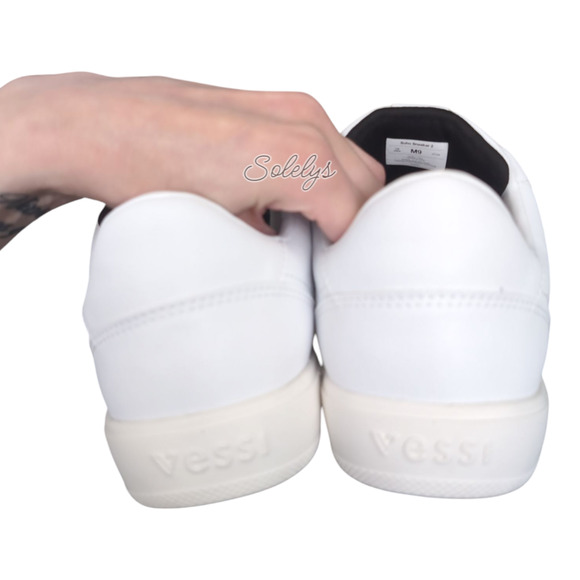 Vessi Soho 2 Mens 9 Ivory White Low Top Waterproof Vegan Leather Casual Sneaker - Picture 6 of 12